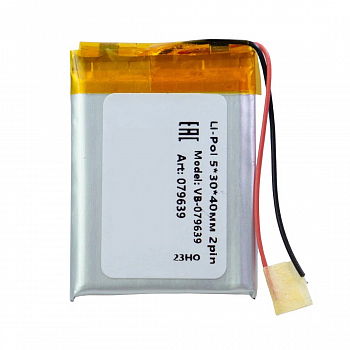 Аккумуляторная батарея Li-Pol (5x30x40мм), 2pin, 3.7В, 550мАч